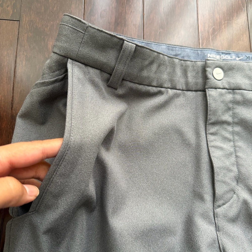 Nike Men's Golf Pants Dri-Fit Size 32x34 Modern Fit Adjustable Ankle Cuffs Gray - Picture 4 of 10